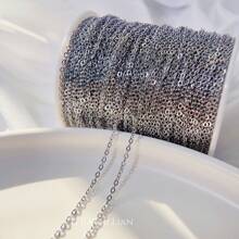 100cm Diy 耳環、項鍊和珠寶用的304不銹鋼十字& O形o鍊,金色鍍層不褪色,適合女性 - 4*12方線鏈 - 查看 4