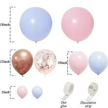 粉藍色氣球拱門套裝,生日派對裝飾用品,成人派對裝飾,婚禮和情人節現場裝飾 - 彩色 - 查看 6