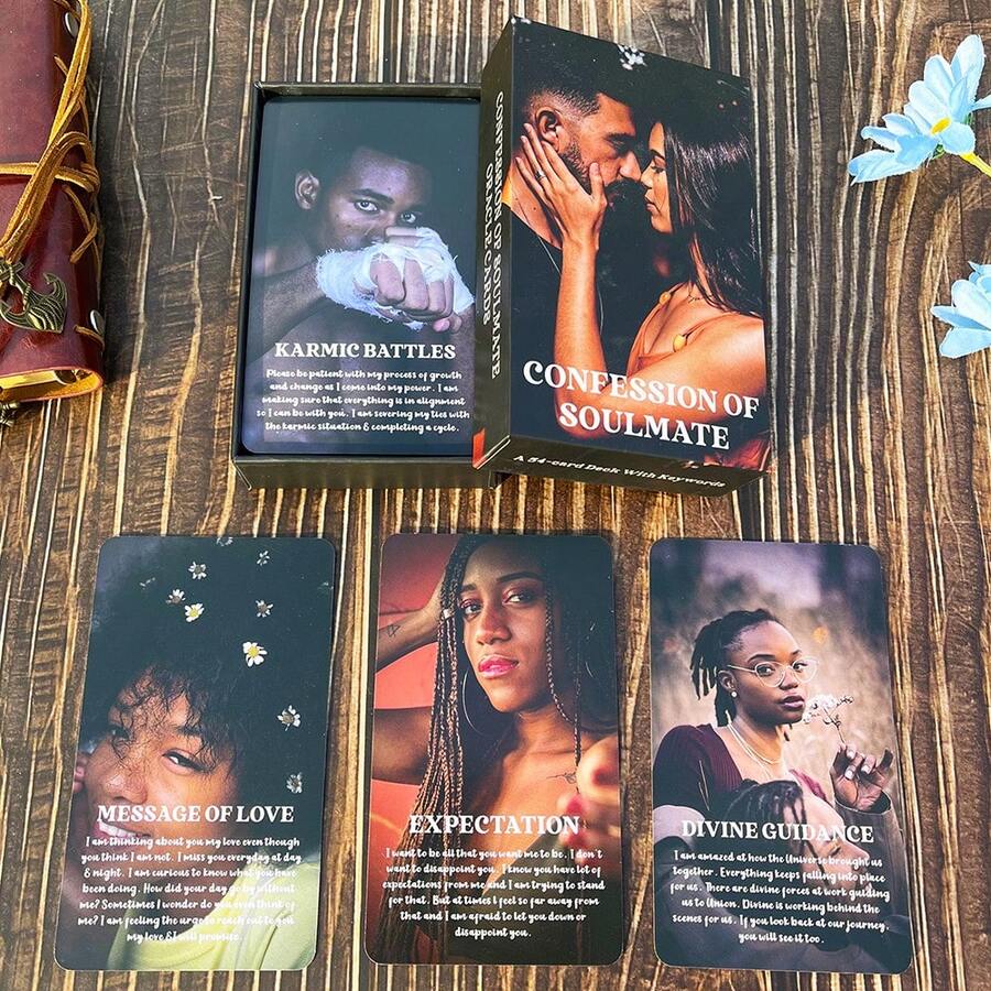 12x7cm Oracle Deck Divination English 54 Cards Keywords With Meaning On