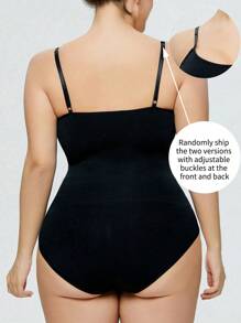 1 Stück Formende Jumpsuit für Frauen, Sexy Jumpsuit, Kleiderfutter, Taille- und Bauchkontrolle, Trägerstil, enge Jumpsuit, Schwarz