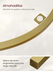 VASAGLE ASAGLE Estante esquinero de 5 niveles, estantería de esquina, organizador de baño, soporte para plantas, vidrio templado, marco de acero, estilo moderno, para sala de estar, baño, cocina, oro metálico - Dorado - Ver 6