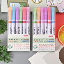 6pcs Quick-Drying Cute Wave-Shaped Graffiti Fluorescent Flower Pressing Tool, Kids' Drawing&Pressing Tool - Multicolor - View 7