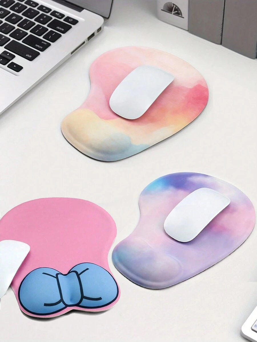 Color Block Simple And Creative Mouse Pad Silicone Wrist Pad 1 Desk Accessories Office Supplies Office Office Desk Accessories Mousepad Mouse Pad For Desk