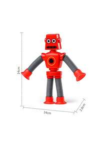 Suction Cup Transformable Robot Toy Cute Expandable & Contractible Robot Stress Relief Sensory Soothing Toy - Purple - View 8