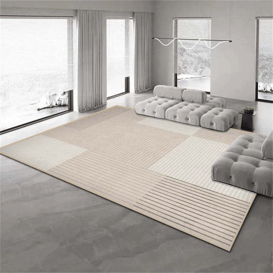 水晶絨條紋地毯復古門墊豪華高級沙發茶几墊臥室客廳格紋地毯 - 攬月 - 查看 1