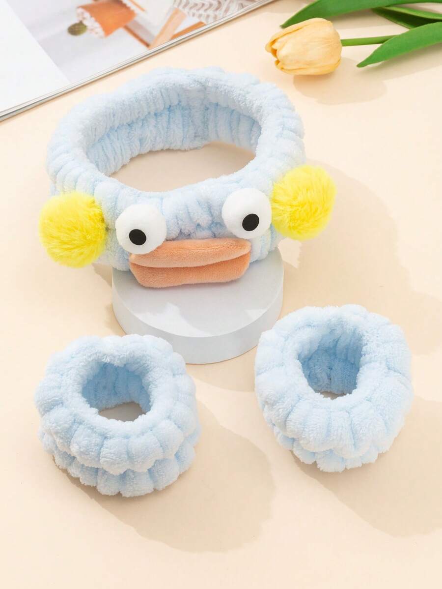1 pièce Bandeau mignon et original + 1 paire de bracelets Décoration de salle de bain Décoration d'automne Retour à l'école Accessoires pour cheveux