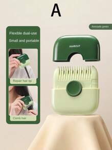 1pc Hair Trimming Comb, Multifunctional Two-In-One Hair Cutting Clipper With Split Ends Trimming Cutter For Women, Home Use