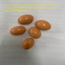 1 件實木蛋（略有色差）,高仿真復活節生日派對惡作劇模擬蛋,節日裝扮道具,派對小禮物魔術道具 - 彩色 - 查看 3