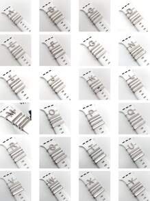 26pcs/Set Alphabet Accessories Smart Watch Band, Universal As A Gift For Students Returning To School