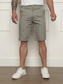 Men's Bermuda Shorts Colored Twill Premium Jeans Various Colors - 灰色 - 查看 1