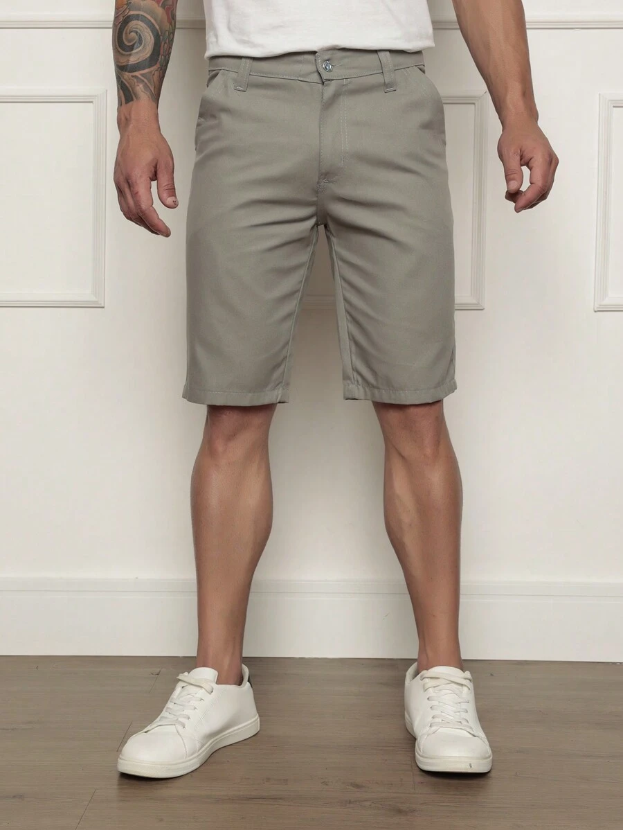 Men's Bermuda Shorts Colored Twill Premium Jeans Various Colors - 灰色 - 查看 1