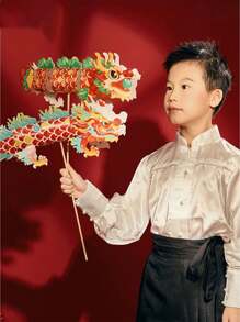 1 bộ 2024 Chinese Năm mới Lễ hội mùa Xuân May mắn Rồng Nhảy & Lồng đèn DIY Chất liệu Đối với Trẻ em Đến Làm Cầm tay Lồng đèn Đối với Lễ hội - Đèn lồng rồng tốt lành (kiểu ngẫu nhiên) - Xem 2