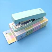 ins马卡龙色中号订书机中小学生办公订书器高吸引力级别省力装订机颜色随机1Pc办公用品 - 彩色 - 查看 6