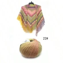 1Roll 50g 100% Knitted Yarn Rainbow Color For Hand Knitting Crochet Hand-Woven Thickness Knitted Yarn Knitted Yar Crocheting Shawl Thread - FY-kM2730/20# - View 3