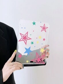 1 件彩色星形图案透明平板电脑保护壳，适用于 iPad - 彩色 - 查看 3