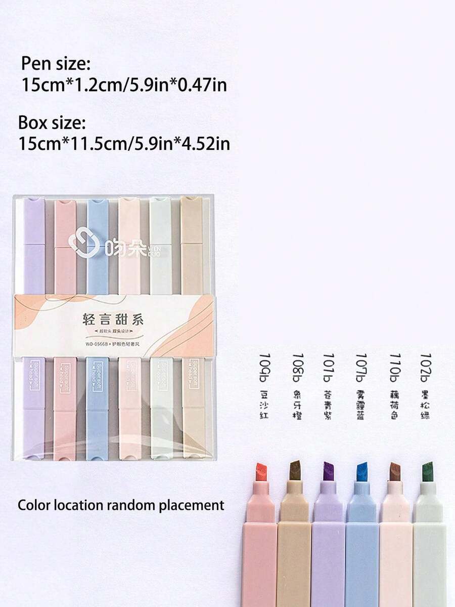 6pcs Vibrant, Highlighter Pens, Add Color to Your Notes SHEIN USA