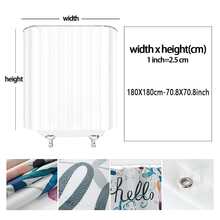 1入綠葉牆帶常春藤設計的淋浴帘連掛鉤,現代時尚家居浴室裝飾 - 綠色 - 查看 8