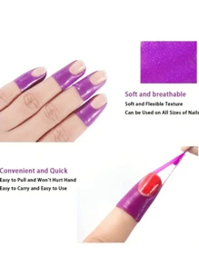 1 set de 10 piezas de protector de esmalte de uñas en forma de U, barrera de esmalte de uñas de plástico y látex, protector de esmalte de uñas en gel para los dedos, estampado en caliente para evitar derrames de esmalte de uñas, suministros para uñas, herramientas para uñas, herramientas de arte de uñas, de vuelta a la escuela, uñas, herramientas para uñas para uñas postizas