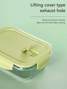 1入特製玻璃冰箱微波爐午餐盒，家居廚房保鮮便當盒學生餐盒網紅餐盒