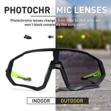 KAPVOE Kapvoe New Arrival Photochromic Cycling Glasses For Men & Women, Suitable For Mountain Bike, Transparent, Mtb Riding. The Lens Color Changes With Light, Turning Blue Or Red. With 1 Lens And A Case, Great For Outdoor Sports.