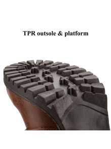 Women's Combat Ankle Boots Chunky Heel Lace Up Fashion Heeled Booties - Cà phê nâu - Xem 6