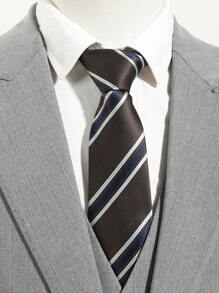 1 chiếc cà vạt sọc nhiều màu trang trọng dành cho nam thời trang, thích hợp cho công việc, đi lại và kết hợp tiệc tùng - A - Xem 6