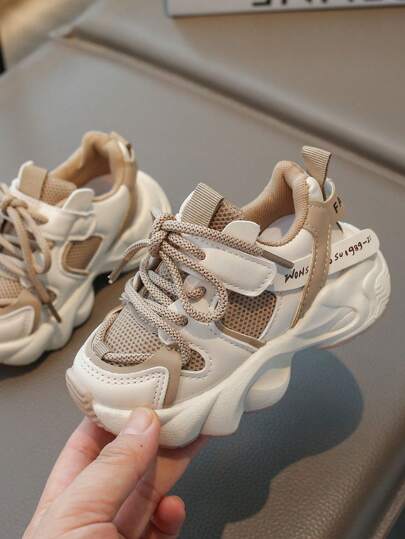 2024 Spring New Fashion Children's Chunky Shoes For Boys, Breathable Girls' Mesh Running Shoes