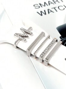 26pcs/Set Alphabet Accessories Smart Watch Band, Universal As A Gift For Students Returning To School