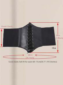 قطعة واحدة من السرواليات للنساء بخصر واسع بنمط قوطي لتنحيف الجسم غمد مستو لتسطيح البطن سرواليات بيضاء مرنة خصر عالية مزيف من الجلد أحزمة سوداء حزام السرواليات حزام الخصر، مناسب للارتداء مع الفستان، لمناسبة هالوين