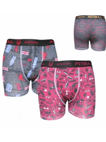 Cueca Boxer Pitbull Premium Adulto em Microfibra Cueca Box Masculina - Multicolorido - Visão 4