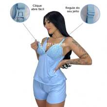 Maternity Sleepwear - Màu Hoa hồng đỏ - Xem 4