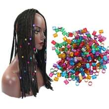 Anéis de Trança - Box Braids Nagô Dread Twist Enfeite 50 Peças