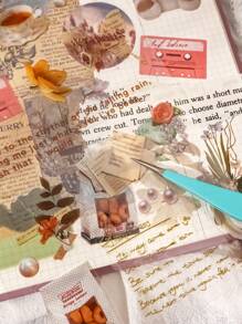 24pcs/Pack Retro & Nostalgic Mixed Pattern Graffiti Stickers With Pvc Waterproof & Corrosion Resistant Material, Reusable For Scrapbook, Diy Photo Album And Journal Planning Back To School - Multicolor - View 9