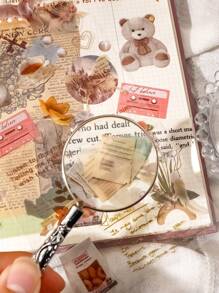 24pcs/Pack Retro & Nostalgic Mixed Pattern Graffiti Stickers With Pvc Waterproof & Corrosion Resistant Material, Reusable For Scrapbook, Diy Photo Album And Journal Planning Back To School - Multicolor - View 8