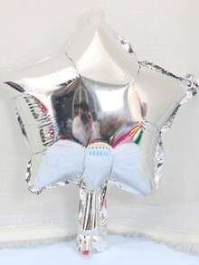13 Balões Temáticos, Balão De Alumínio Em Forma De Lua Prateada De 28 Polegadas, Balões Em Forma De Estrela De 18 Polegadas Para Decoração De Festas - Multicolorido - Ver 3