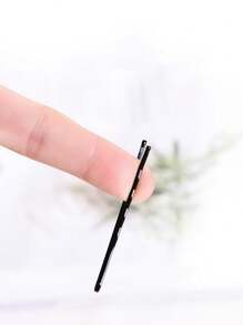 50入組黑色扁平夾子,側邊瀏海夾 - 黑色 - 查看 4