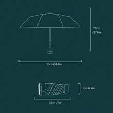 Mini Sun Umbrella Small Pocket Rain Umbrella Vinyl Folding Umbrella UV Ultraviolet Protection Sun Shade Pocket Parasol Capsule - White - View 2