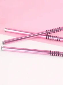 1支3d丙烯酸美甲雕塑刷粉紅色液體uv凝膠雕刻筆,花朵繪畫美甲指甲工具配件 - 淺粉色 - 查看 5