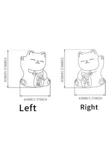 Original Modern French Silver Lucky Cat Drawer, Wardrobe Handle, Electroplated Brass Light Luxury Cabinet Door Handle - Gold - View 2