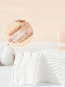 222pcs/100pcs 袋装 5cm*6cm 双面压边三层一次性湿巾 用于卸妆和指甲护理配件 - 白色 - 查看 2