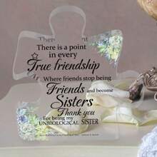 1 件，送给姐妹的友谊礼物，透明积木拼图亚克力牌匾，送给姐妹的生日礼物，送给姐妹的特别友谊礼物，送给姐妹的圣诞节礼物，送给姐妹的“致我爱人”礼物，送给姐妹的最佳礼物，送给姐妹的“我爱你”礼物，送给姐妹的“感谢”礼物，送给姐妹的新年快乐礼物，送给姐妹的最佳暖心礼物，用于居家办公室装饰的创意美学礼物，办公桌装饰，纪念礼物，理想的精致礼物，艺术工艺装饰礼物，乔迁礼物，独立式亚克力纪念品礼物，感谢礼物，办公桌装饰标志/牌匾 - 彩色 - 查看 5