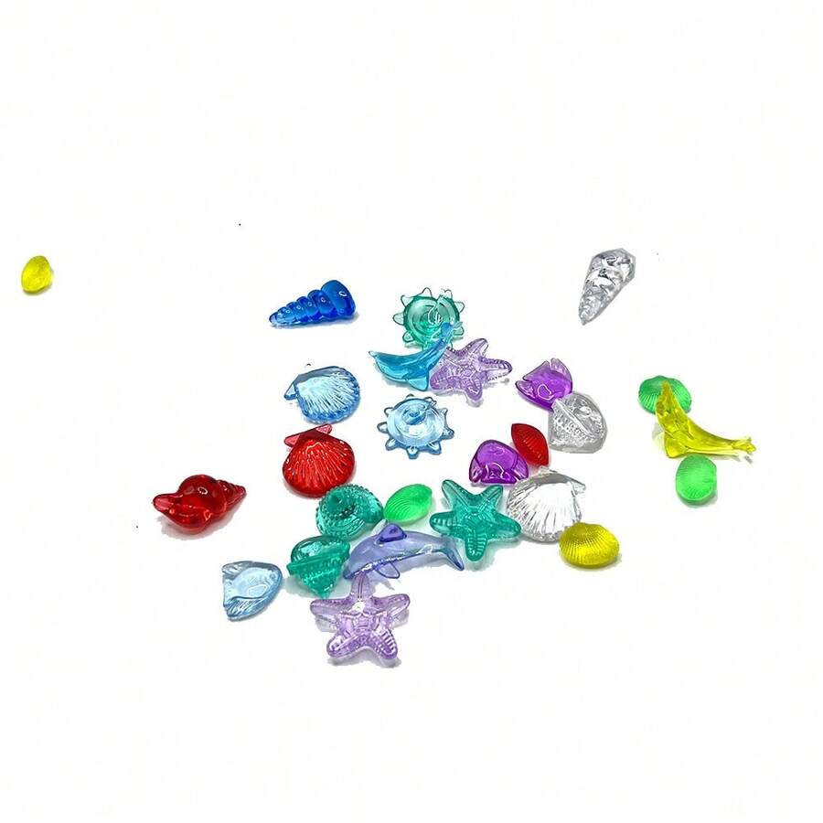 100g Cubos De Hielo Artificial Y Piedras De Cristal De Dibujos Animados En Varios Colores, Para Decoración De Jarrón Y Acuario - Multicolor - Ver 1