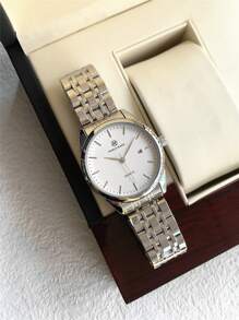 Pablo Raez Đồng hồ nam 1 chiếc Đồng hồ nam thanh lịch với mặt số màu trắng đơn giản, chỉ số kim loại, lịch, vỏ thép không gỉ màu bạc, dây đeo bằng thép không gỉ Sus304 nặng, khóa bướm, đồng hồ đeo tay thạch anh chống nước sang trọng phù hợp cho sinh viên, công nhân, cuộc sống hàng ngày, quà tặng cho gia đình bạn bè nam - Bạc - Xem 8