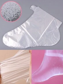 100pcs Disposable Foot Film Cover To Prevent Dry & Cracked Feet, Moisturizing & Testing Foot Cover, Protective Foot Film Shoe Cover - Clear - View 5
