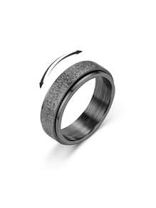 1 Miếng Đen Quay Sự lo lắng Fidget Nhẫn Đối với Trẻ em Giảm bớt căng thẳng Nhẫn Đối với Cuộc sống hàng ngày - màu đen - Xem 1