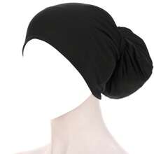 1 Piece Adjustable  Inner Under Hijab Cap With Ties Back Islamic Under Scarf Bonnet Caps Chemo Cap - Multicolor - View 13