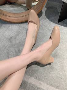 All-Seasons Soft Bottom High-Heeled Shoes, Fashionable And Non-Slip Jelly Shoes With Thick Heels For Women, Suitable For Work Or Casual Wear