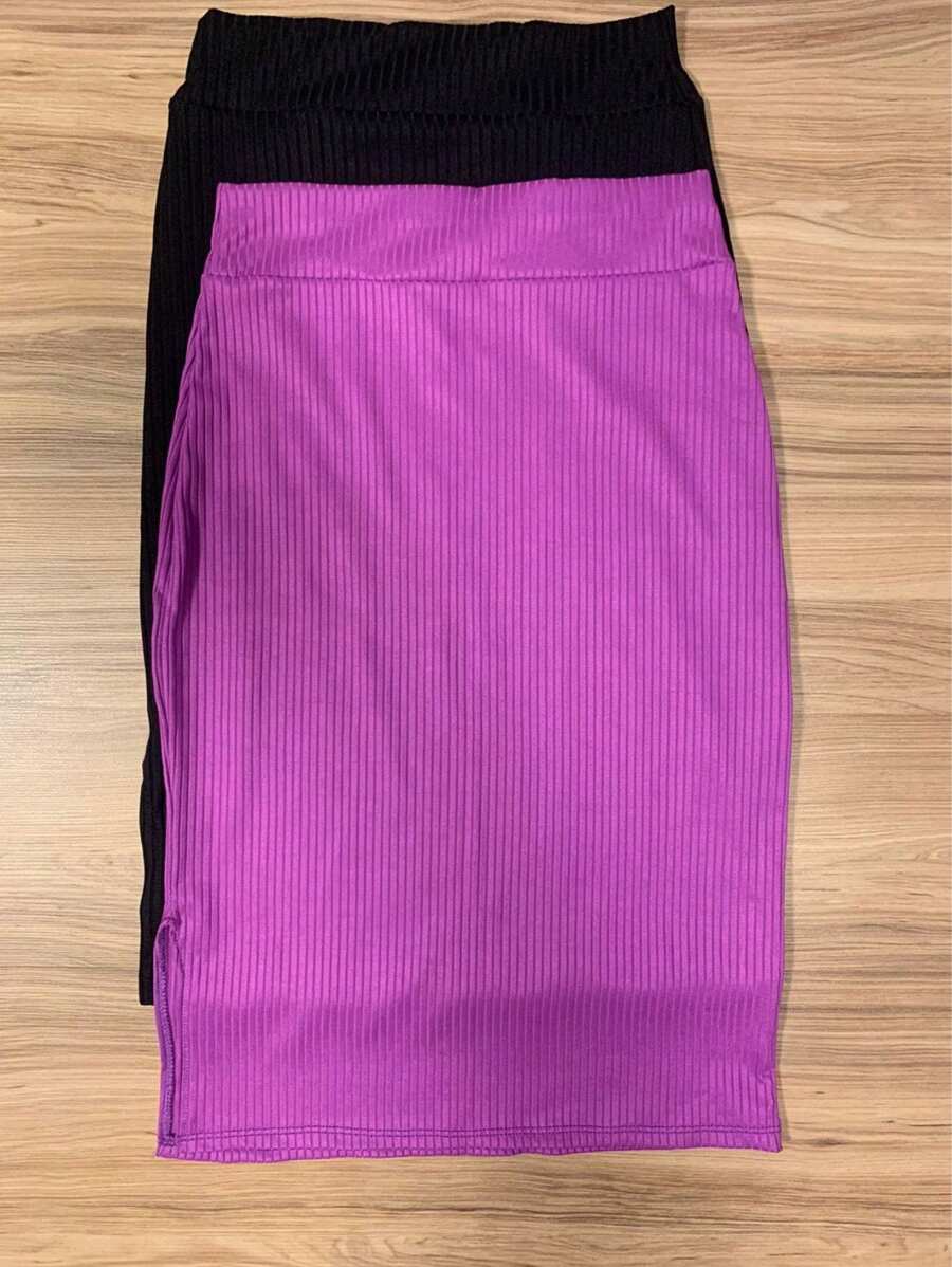 Women Skirts - 紫色 - 查看 1