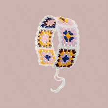 1 Băng đô thêu hoa anh đào Bohemian Crochet Băng đô cài tóc Boho Băng đô quấn khăn Turban Băng đô thấm mồ hôi - băng đô - Xem 4