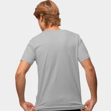 Men T-Shirts - 灰色 - 查看 2